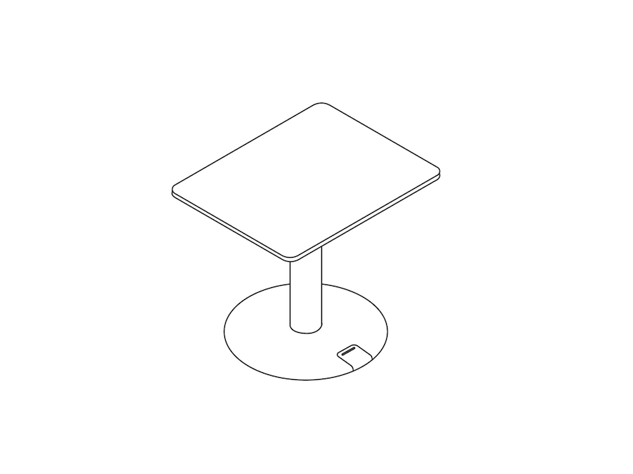 A line drawing - OE1 Sit-to-Stand Table–Rectangular