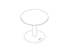 A line drawing - OE1 Sit-to-Stand Table–Round