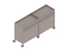A generic rendering - OE1 Storage Trolley–Individual–Mobile–Extended