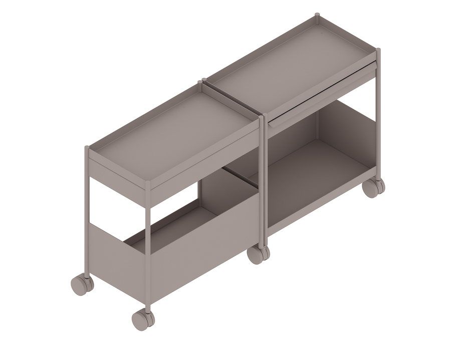 Uma renderização genérica - Trolley-Carrinho de armazenamento OE1–Compartilhado–Com rodízios