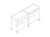 A line drawing - OE1 Storage Trolley–Shared–Mobile