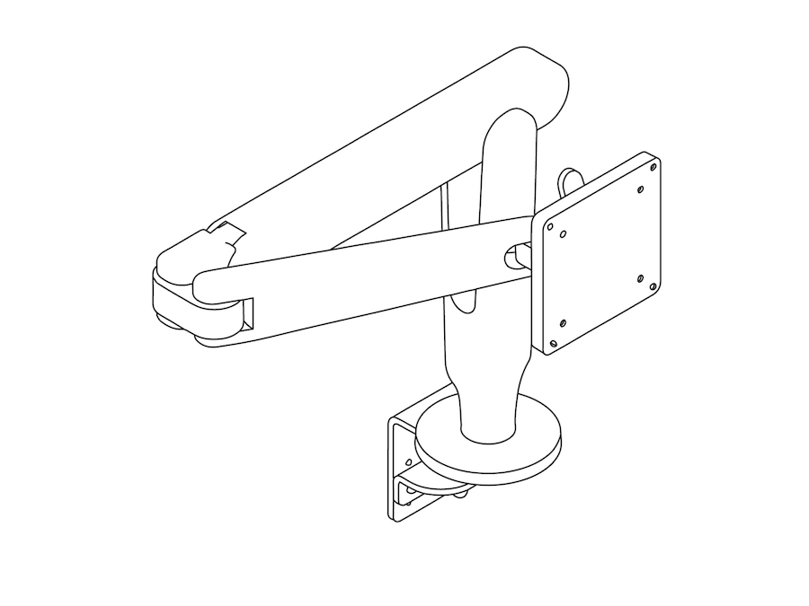 A line drawing - Ollin Gaming Monitor Arm
