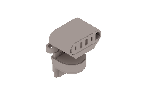 A generic rendering - Ondo Connectivity Module–Work Surface Mount