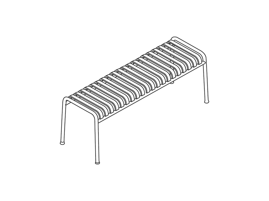 A line drawing - Palissade Bench