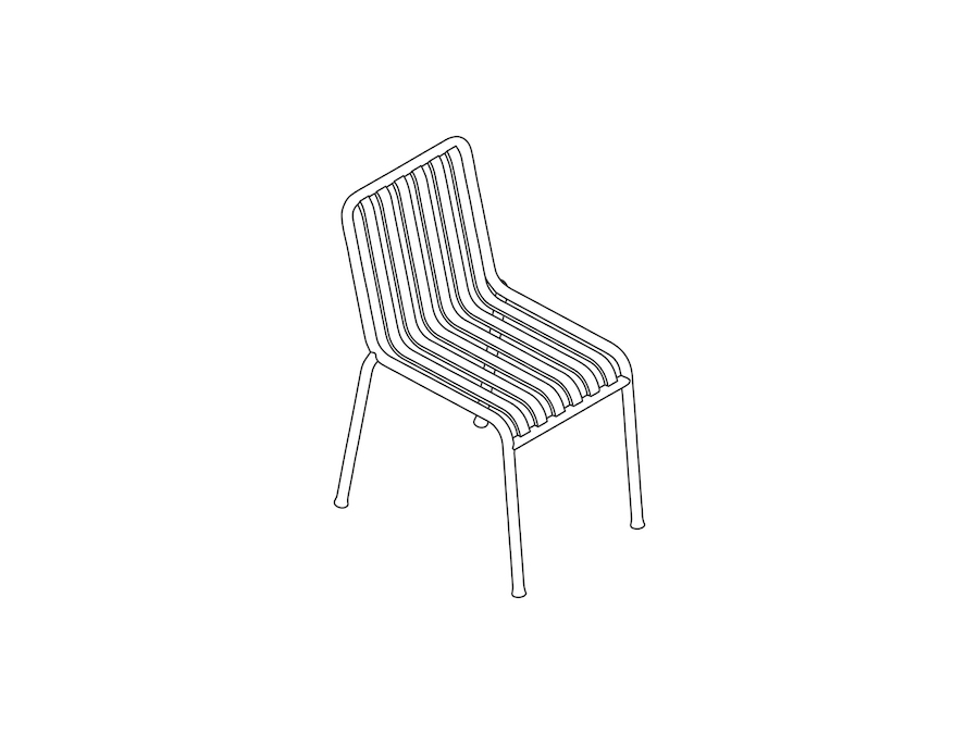 A line drawing - Palissade Chair–Armless