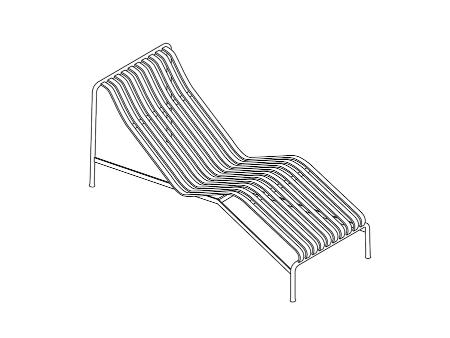 A line drawing - Palissade Chaise Lounge Chair