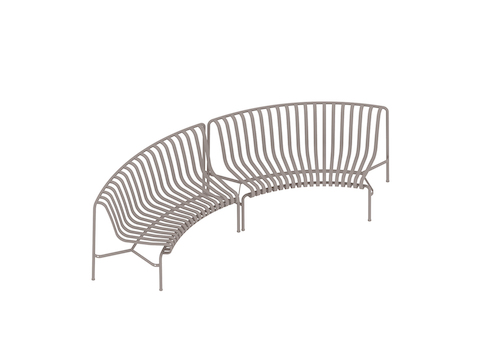 A generic rendering - Palissade Park Dining Bench–Inside Curves