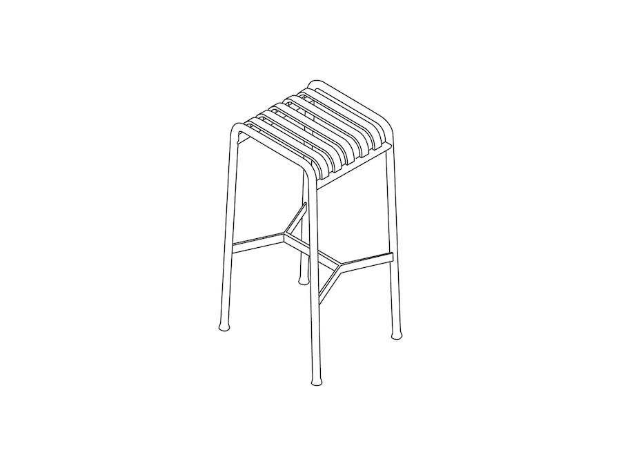 A line drawing - Palissade Stool–Bar Height