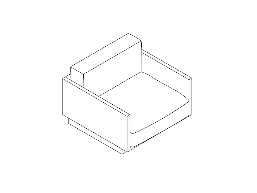 A line drawing - Pawson Drift Lounge Chair