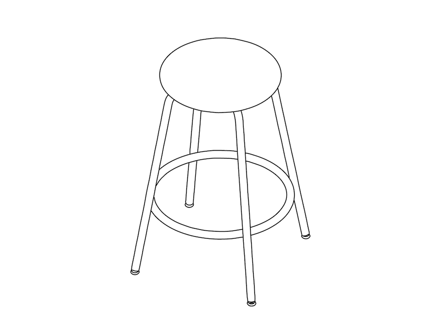 Eine Zeichnung - Penny Hocker – Tischhöhe