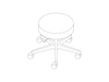 A line drawing - Physician Stool–Lever Adjustment