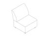 A line drawing - Plex Chair–Armless