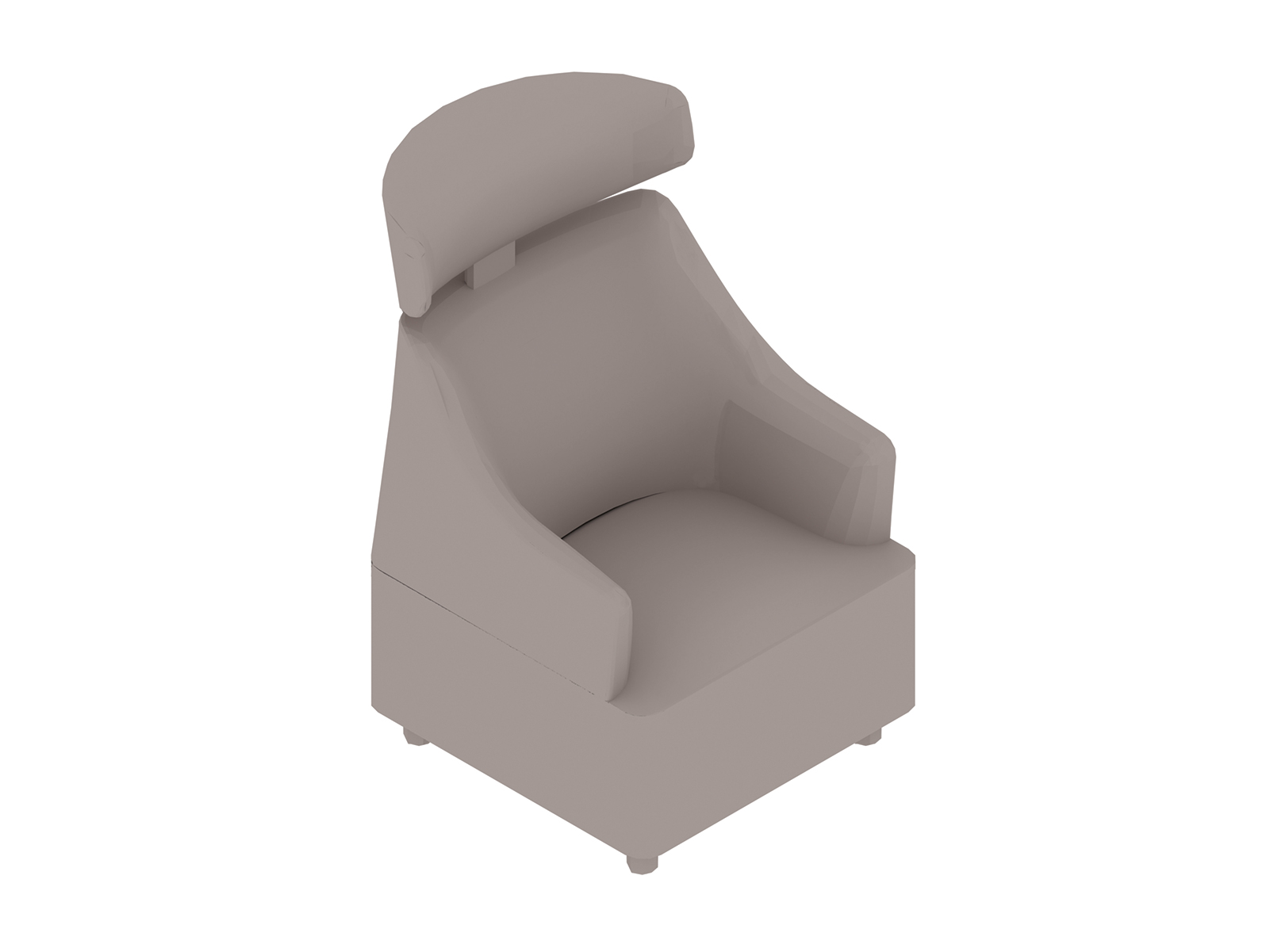 Uma renderização genérica - Cadeira Club Plex–Com apoio de cabeça