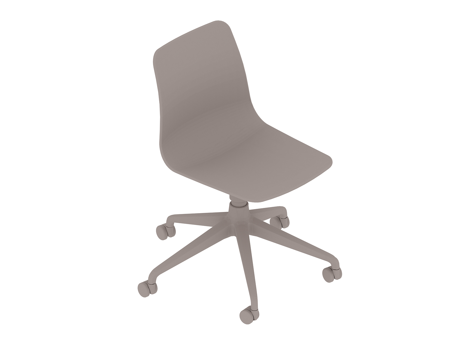Uma renderização genérica - Cadeira Polly–Sem braços–Base 5 estrelas com rodízios