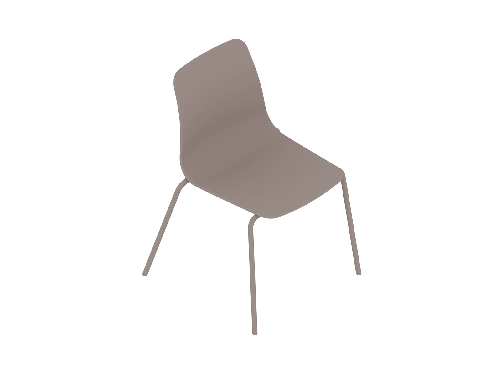Uma renderização genérica - Cadeira para visitantes Polly–Sem braços–Base com 4 pernas