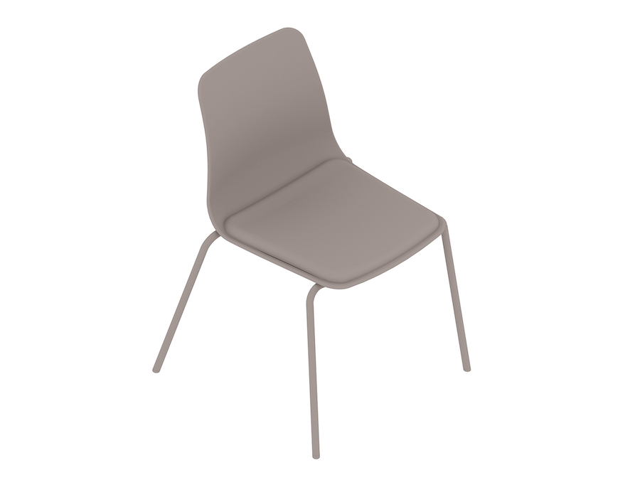 A generic rendering - Polly Side Chair–Armless–4-Leg Base–Upholstered Seat Pad