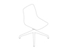 A line drawing - Polly Side Chair–Armless–4-Star Base–Non-upholstered