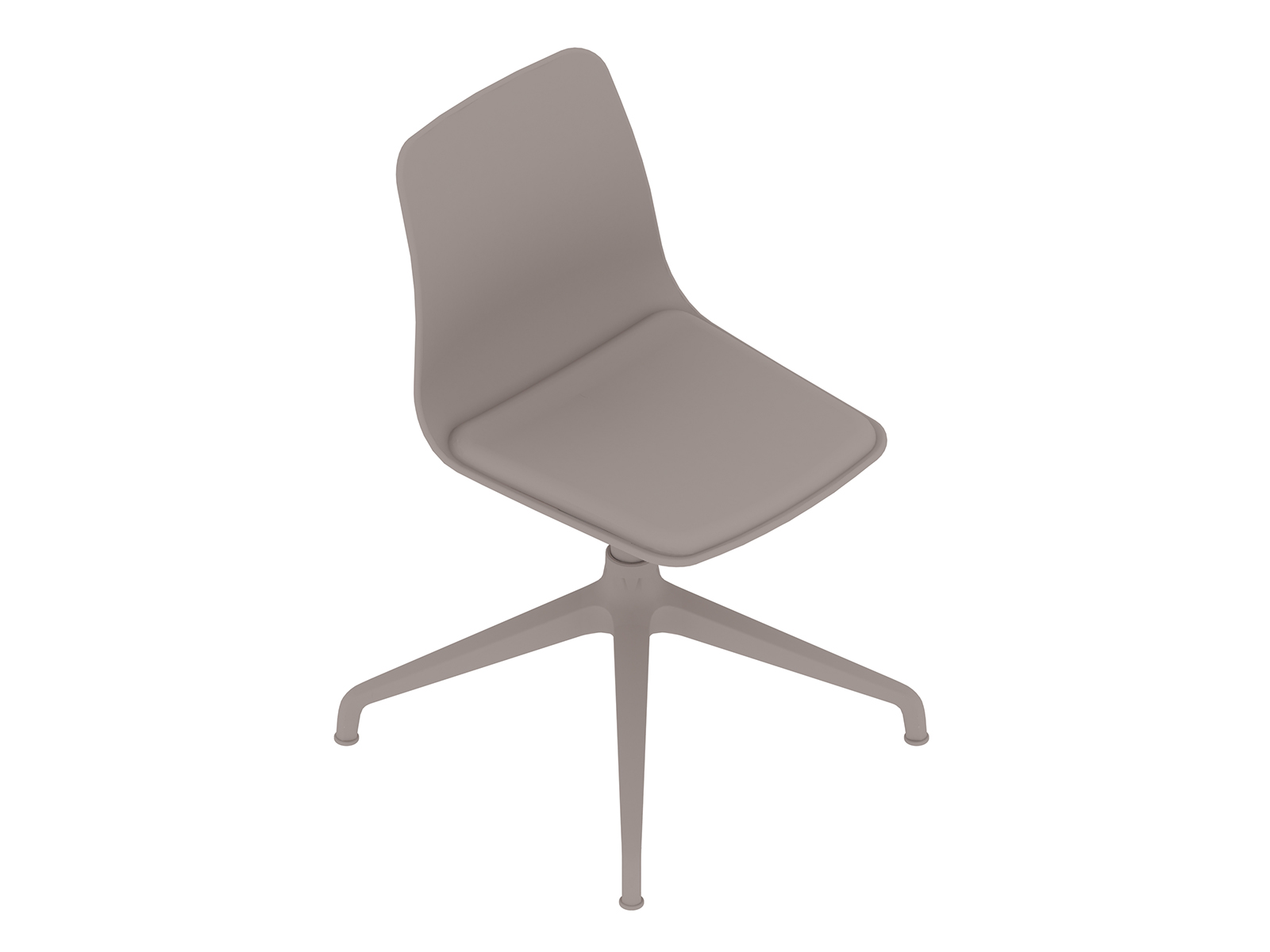 A generic rendering - Polly Side Chair–Armless–4-Star Base–Upholstered Seat Pad