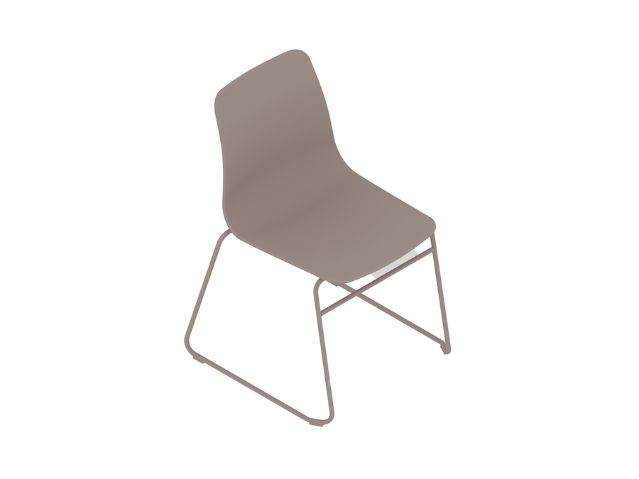 A generic rendering - Polly Side Chair–Armless–Sled Base–Nonupholstered