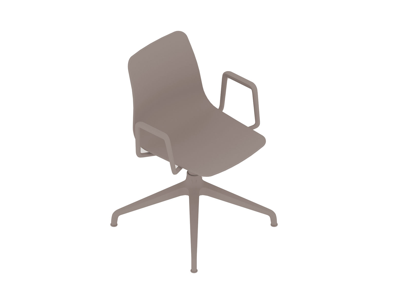 Uma renderização genérica - Cadeira para visitantes Polly–Com braços–Base giratória 4 estrelas