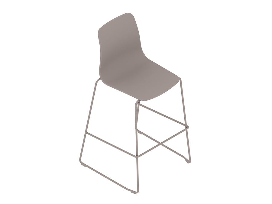 A generic rendering - Polly Stool–Bar Height–Sled Base