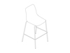 A line drawing - Polly Stool–Bar Height