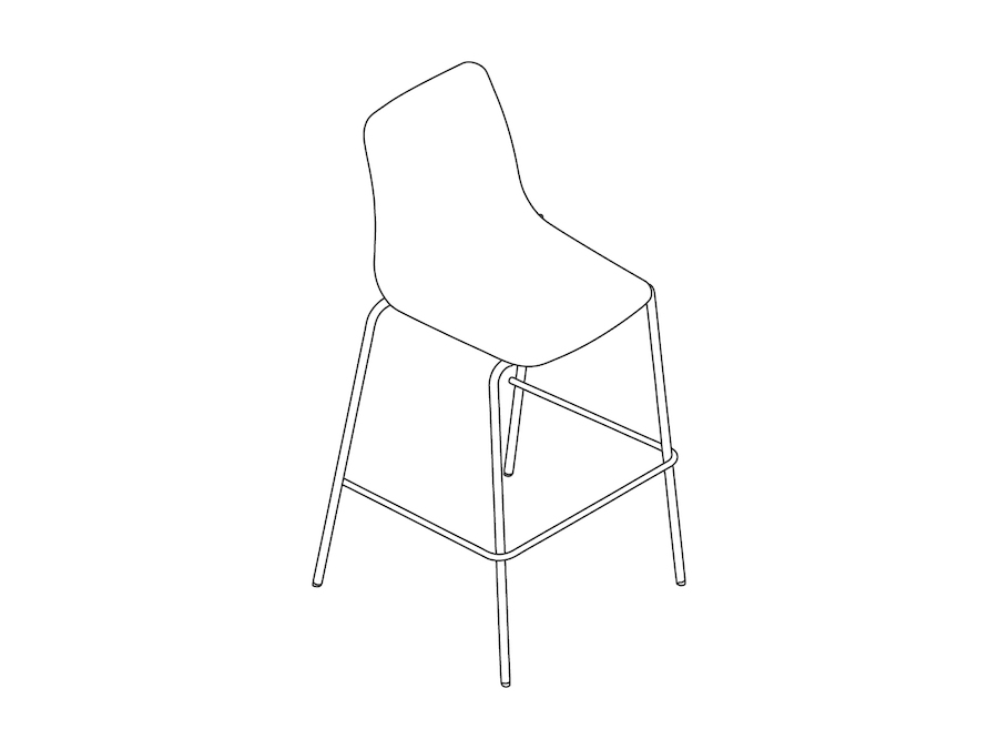 A line drawing - Polly Stool–Bar Height
