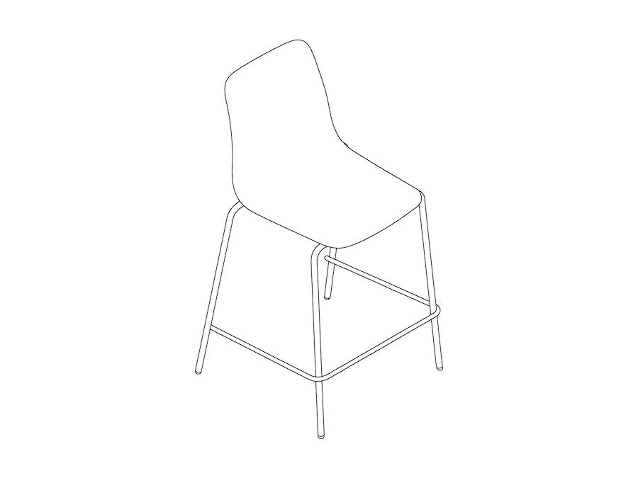 A line drawing - Polly Stool–Counter Height