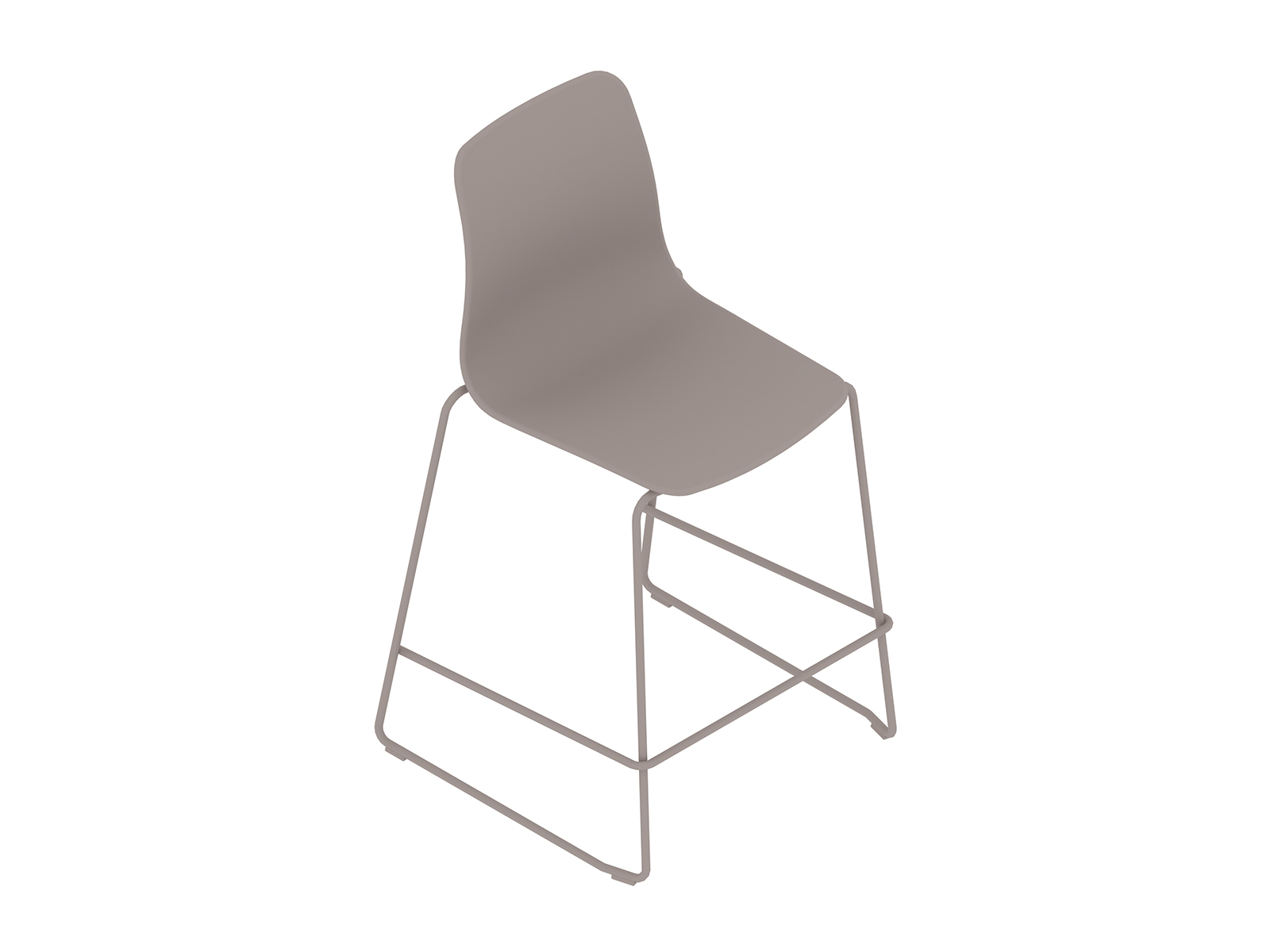 A generic rendering - Polly Stool–Counter Height–Sled Base