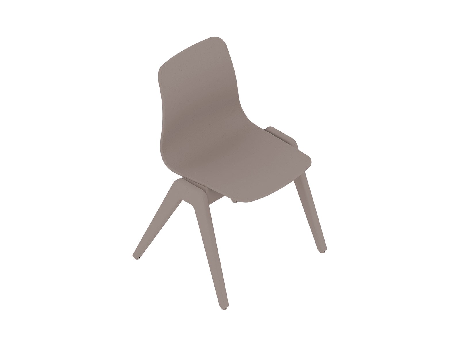 Uma renderização genérica - Cadeira em madeira Polly–Sem braços–Sem estofamento