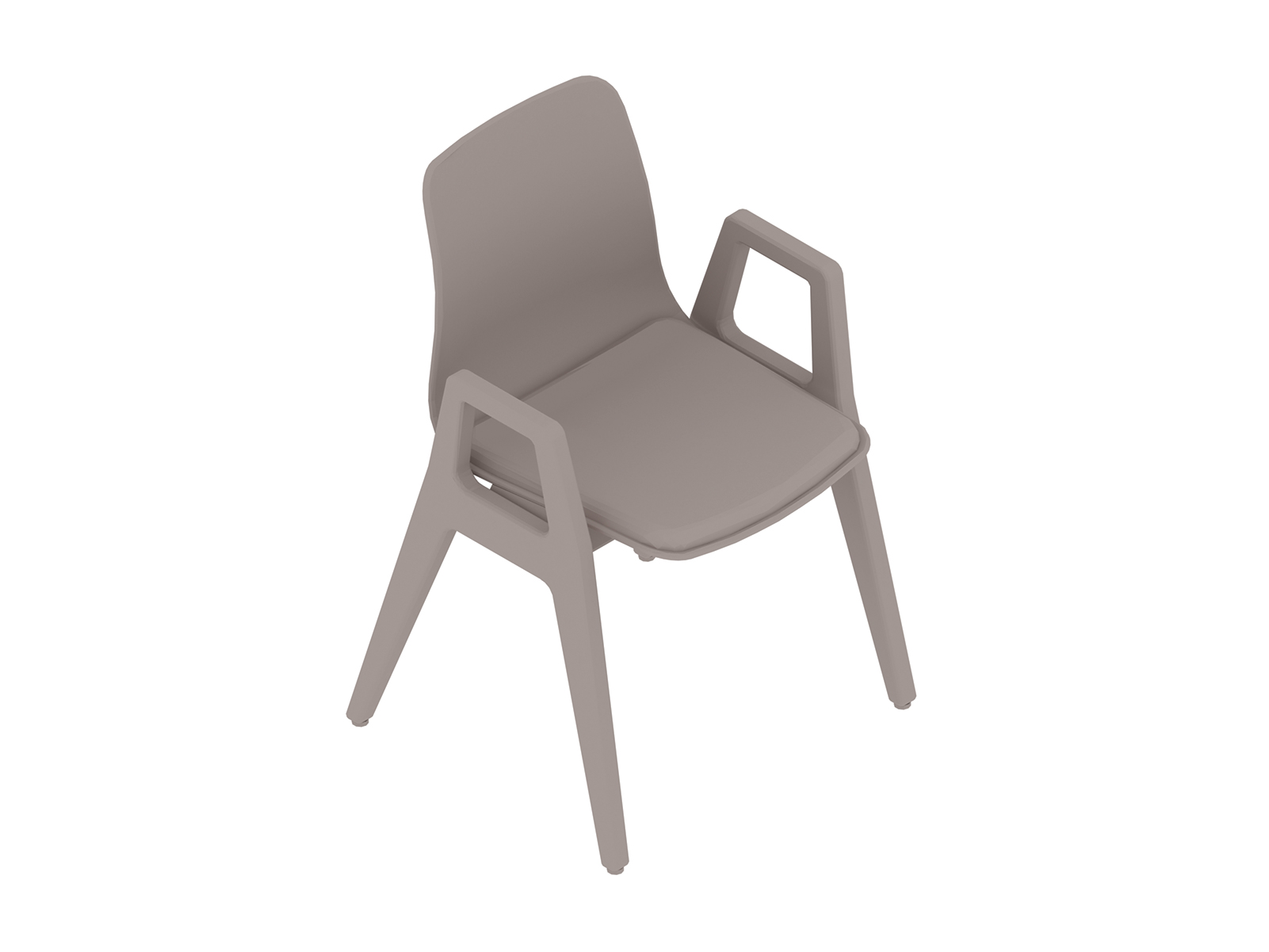 Een generieke rendering - Polly Wood-stoel–met armleuningen–gestoffeerd zitkussen