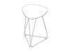 Dessin au trait : Table Polygon Wire – Triangulaire