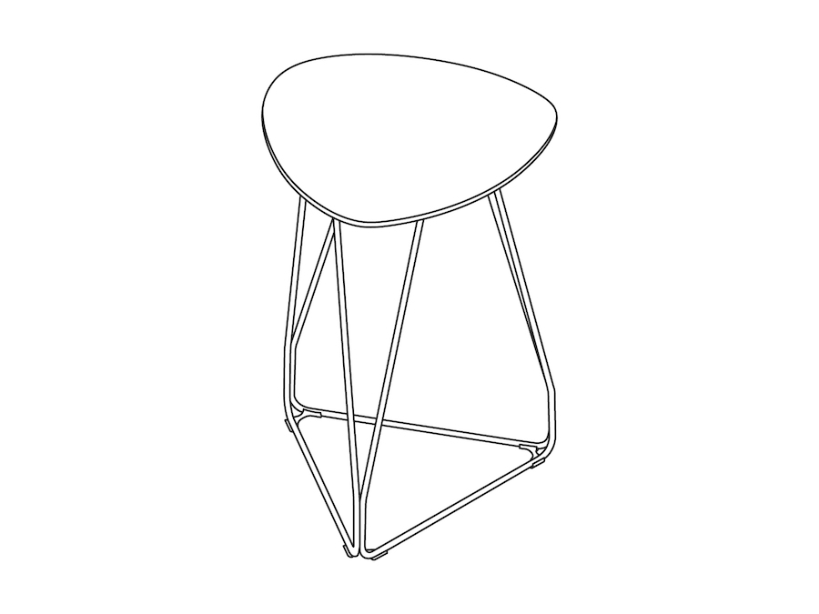 Een lijntekening - Polygon Wire-tafel–Driehoek