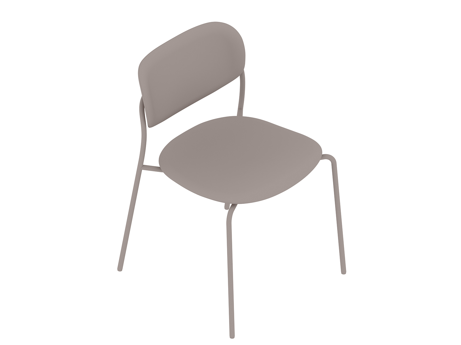 Een generieke rendering - Portrait-stoel–zonder armleuningen–met bekleding