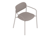 Uma renderização genérica - Cadeira Portrait–Com braços–Assento estofado–Encosto de madeira