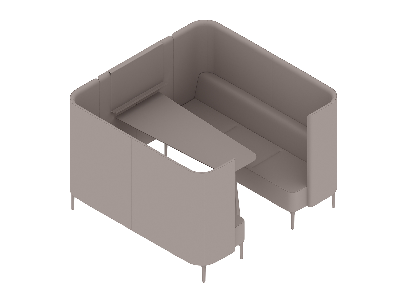 Een generieke rendering - Pullman-booth–3 zittingen