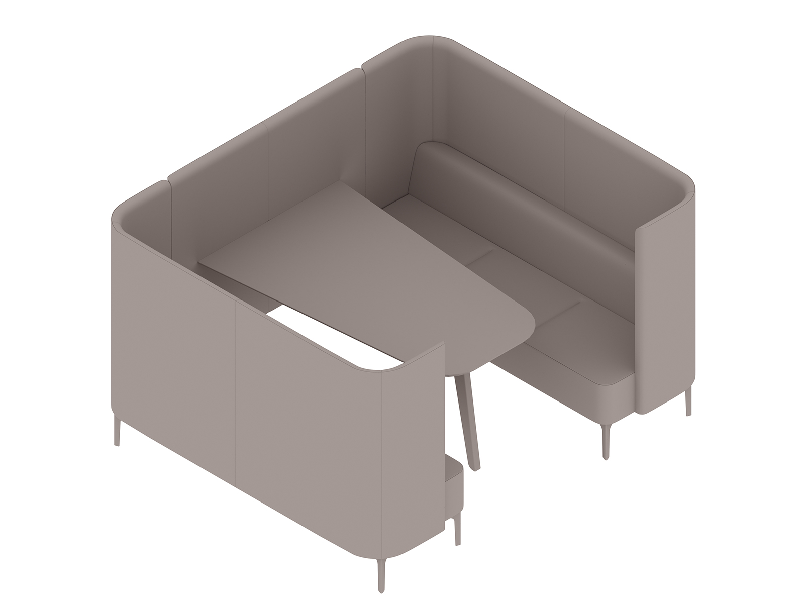 A generic rendering - Pullman Booth–3 Seat–Wide