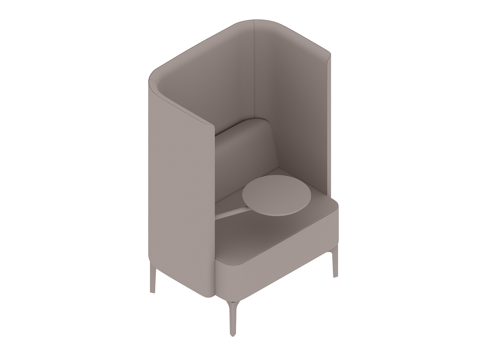 Un rendering generico - Seduta Pullman–Base a 4 gambe–Tavolo a destra