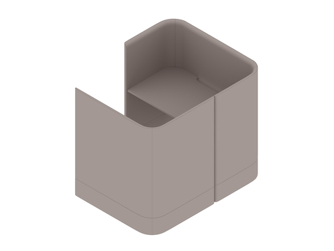 Uma renderização genérica - Mesa modular Pullman–Acesso à esquerda