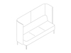 A line drawing - Pullman Sofa–3 Seat