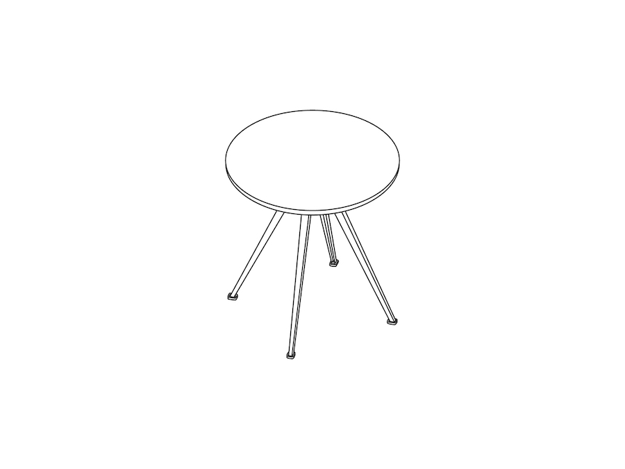 A line drawing - Pyramid Café Table–Round