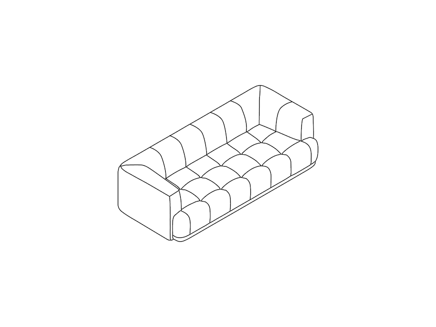 A line drawing - Quilton Sofa–2.5 Seat