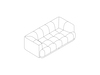 A line drawing - Quilton Sofa–2 Seat
