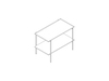 A line drawing - Rebar Side Table–Rectangular