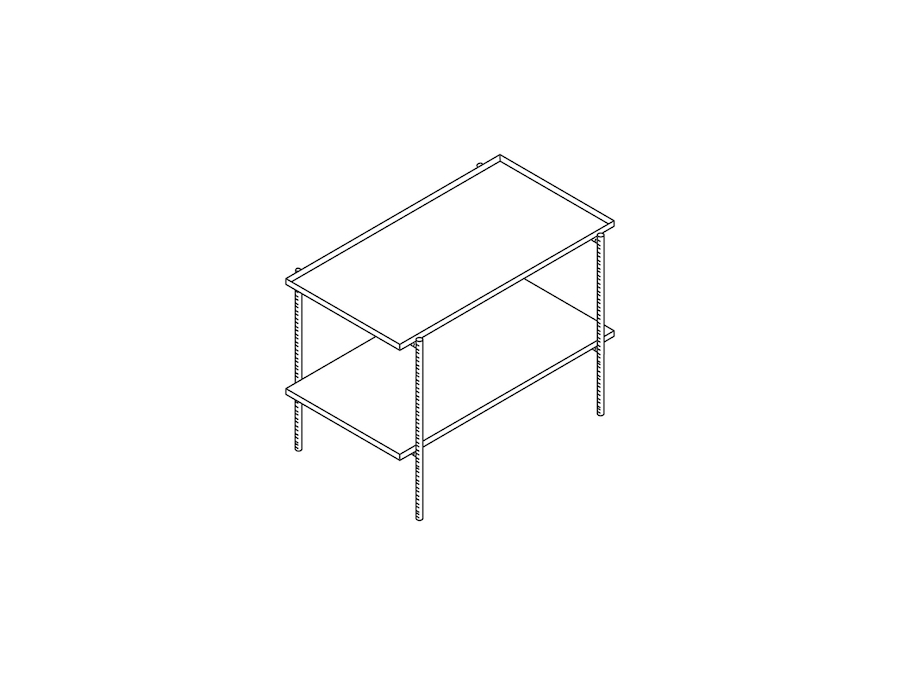 A line drawing - Rebar Side Table–Rectangular