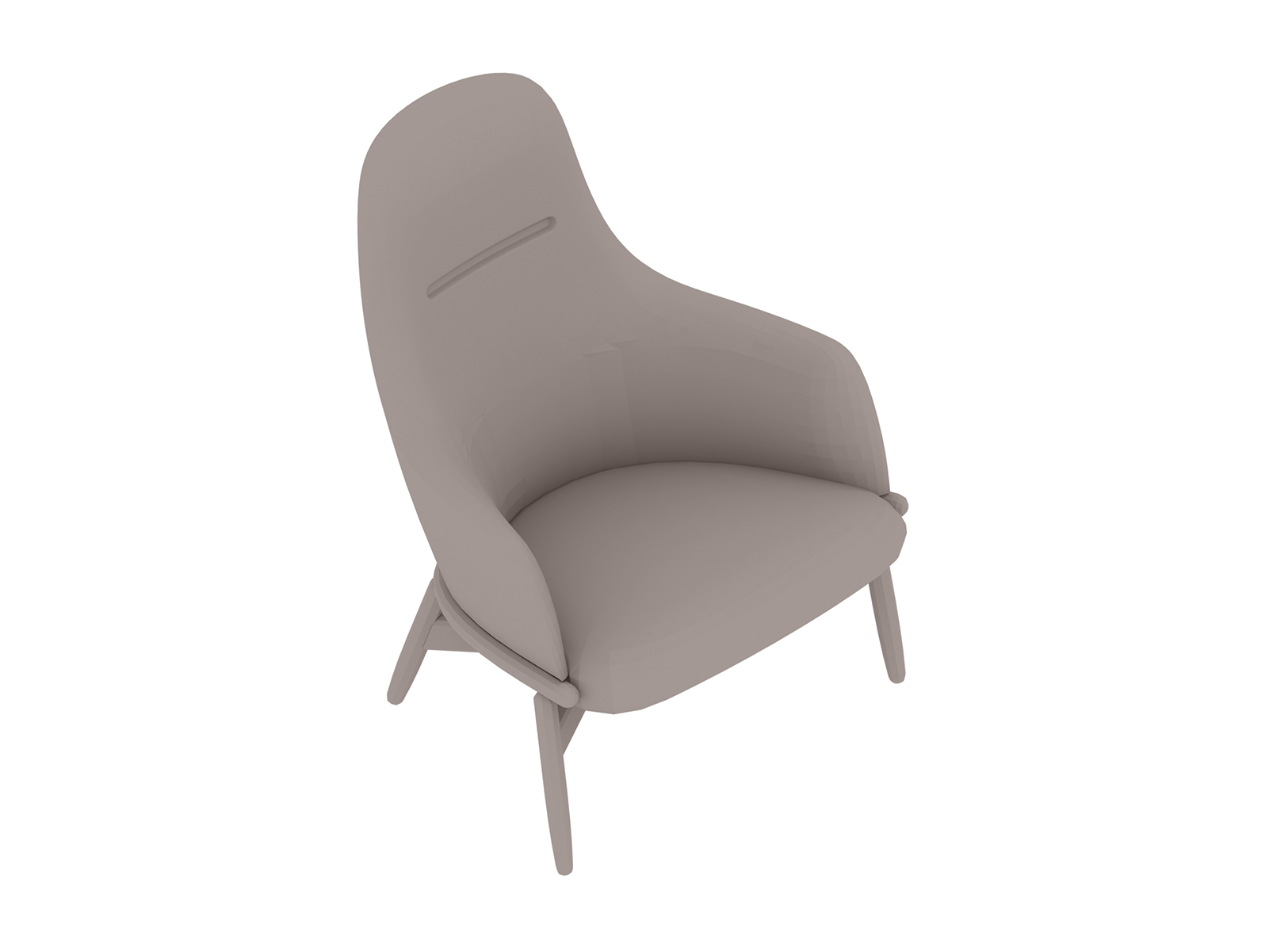 Uma renderização genérica - Lounge Chair Reframe–Encosto alto