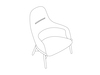 A line drawing - Reframe Lounge Chair – High Back