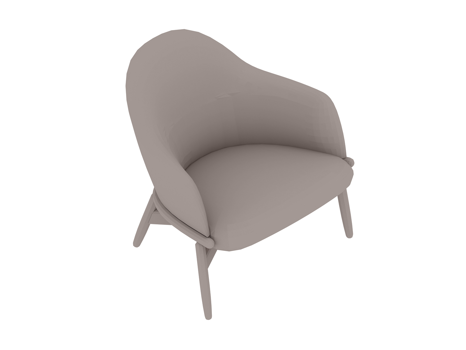 Rendu général : Fauteuil lounge Reframe – dossier moyen