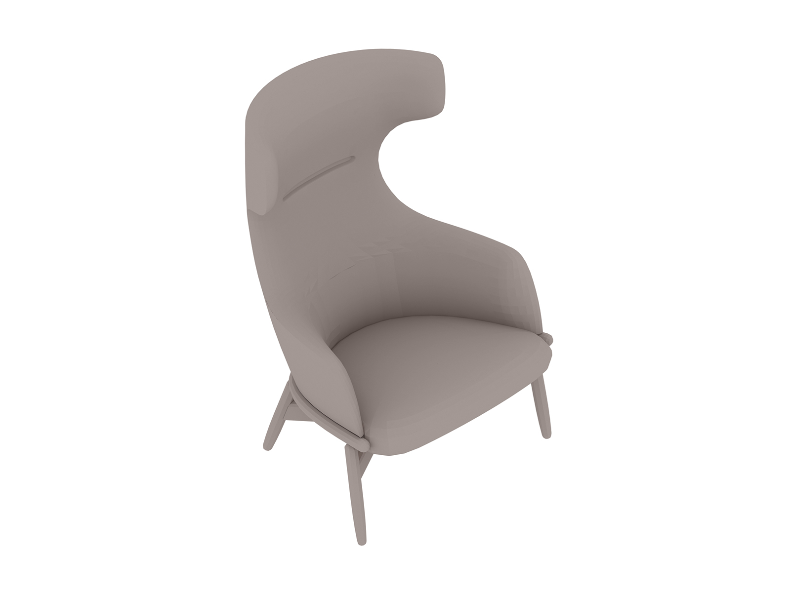 Uma renderização genérica - Lounge Chair Reframe–Encosto em formato de asa