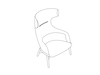 线描图 - Reframe躺椅–翼状靠背